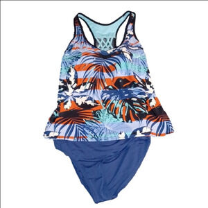 ZERO X POSUR, 2 PIECE BATHING SUIT, WOMENS SIZE XL, BEAUTIFUL, AND BRIGHT COLORS